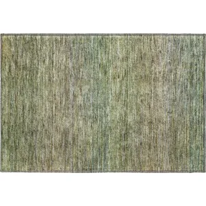 Luxury Washable Trevi Fern 1\'8\" x 2\'6\" Rug