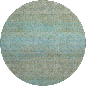 Luxury Washable Trevi Teal 8' x 8' Round Rug