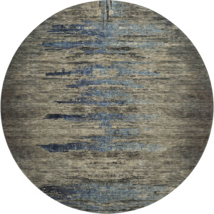 Luxury Washable Trevi Coffee 8' x 8' Round Rug