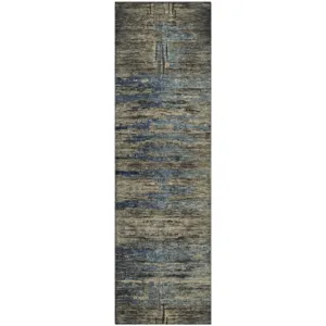 Luxury Washable Trevi Coffee 2\'3\" x 7\'6\" Runner Rug