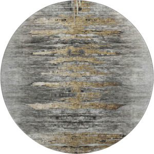Luxury Washable Trevi Gray 8' x 8' Round Rug