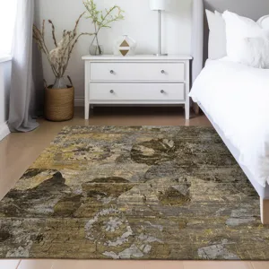 Luxury Washable Trevi Mocha 10\' x 14\' Rug