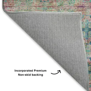 Luxury Washable Trevi Green 10\' x 14\' Rug
