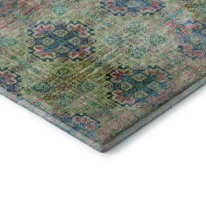 Luxury Washable Trevi Green 10\' x 14\' Rug