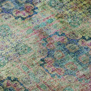 Luxury Washable Trevi Green 10\' x 14\' Rug