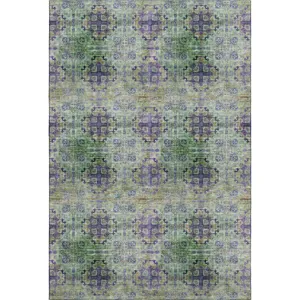 Luxury Washable Trevi Purple 9\' x 12\' Rug
