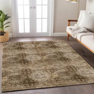 Luxury Washable Trevi Taupe 5\' x 7\'6\" Rug