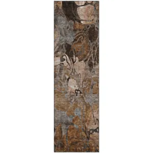 Luxury Washable Trevi Paprika 2\'3\" x 7\'6\" Runner Rug
