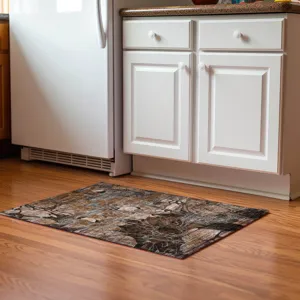 Luxury Washable Trevi Paprika 1\'8\" x 2\'6\" Rug