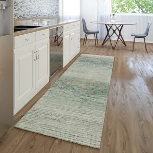 Luxury Washable Trevi Linen 2\'3\" x 7\'6\" Runner Rug