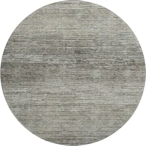 Luxury Washable Trevi Taupe 8\' x 8\' Round Rug