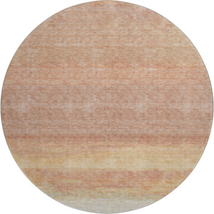 Luxury Washable Trevi Salmon 8' x 8' Round Rug