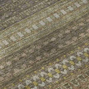 Luxury Washable Trevi Khaki 1\'8\" x 2\'6\" Rug