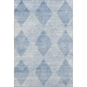 Luxury Washable Trevi Blue 3\' x 5\' Rug