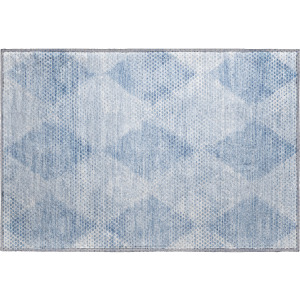 Luxury Washable Trevi Blue Rug