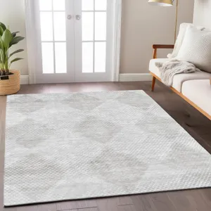 Luxury Washable Trevi Ivory 2\'6\" x 3\'10\" Rug