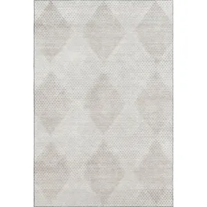 Luxury Washable Trevi Ivory 2\'6\" x 3\'10\" Rug