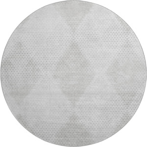Luxury Washable Trevi Ivory 8' x 8' Round Rug