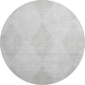 Luxury Washable Trevi Ivory 8\' x 8\' Round Rug