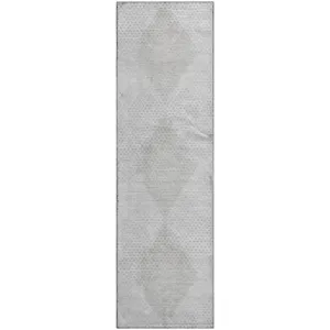 Luxury Washable Trevi Ivory 2\'3\" x 7\'6\" Runner Rug