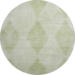 Luxury Washable Trevi Mint 8' x 8' Round Rug