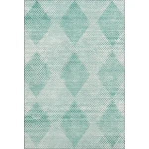 Luxury Washable Trevi Teal 2\'6\" x 3\'10\" Rug