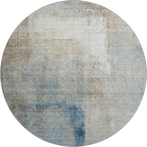 Luxury Washable Trevi Taupe 8' x 8' Round Rug