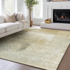 Luxury Washable Trevi Wheat 10\' x 14\' Rug