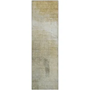 Luxury Washable Trevi Wheat 2\'3\" x 7\'6\" Runner Rug
