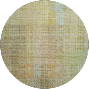 Luxury Washable Trevi Beige 8' x 8' Round Rug