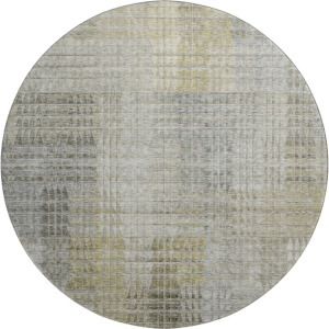 Luxury Washable Trevi Taupe 8' x 8' Round Rug