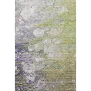 Luxury Washable Trevi Aloe 9\' x 12\' Rug