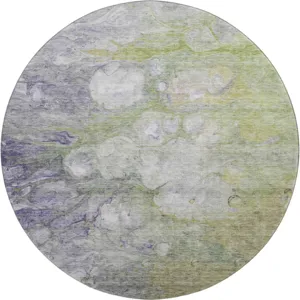 Luxury Washable Trevi Aloe 8\' x 8\' Round Rug