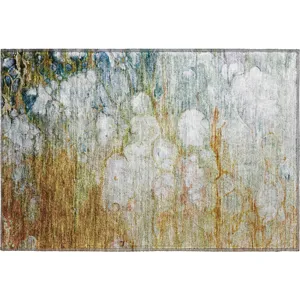 Luxury Washable Trevi Paprika 1\'8\" x 2\'6\" Rug