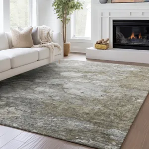 Luxury Washable Trevi Taupe 10\' x 14\' Rug