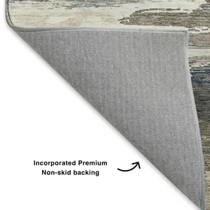 Luxury Washable Trevi Black 2\'3\" x 7\'6\" Runner Rug