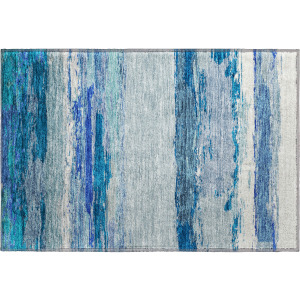 Luxury Washable Trevi Blue Rug
