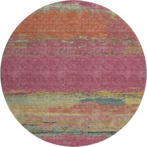 Luxury Washable Trevi Blush 8' x 8' Round Rug
