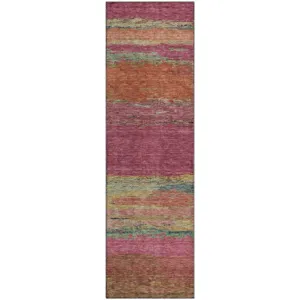 Luxury Washable Trevi Blush 2\'3\" x 7\'6\" Runner Rug