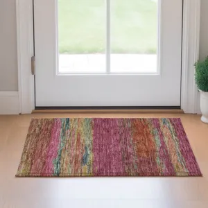Luxury Washable Trevi Blush 1\'8\" x 2\'6\" Rug