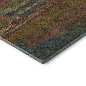 Luxury Washable Trevi Terracotta 3\' x 5\' Rug