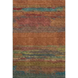 Luxury Washable Trevi Terracotta 3\' x 5\' Rug