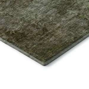 Luxury Washable Trevi Mocha 1\'8\" x 2\'6\" Rug