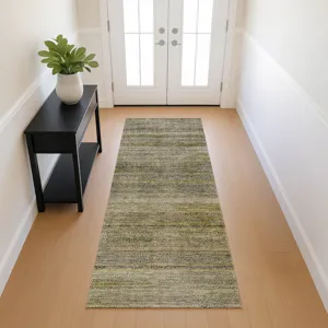 Machine Washable Vico Aloe 2\'3\" x 7\'6\" Runner Rug