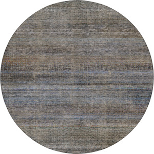 Machine Washable Vico Blue 8' x 8' Round Rug
