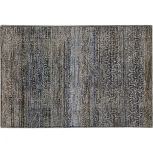 Machine Washable Vico Blue 1\'8\" x 2\'6\" Rug