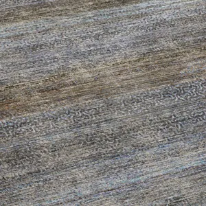 Machine Washable Vico Blue 2\'3\" x 7\'6\" Runner Rug