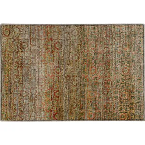 Machine Washable Vico Khaki Rug