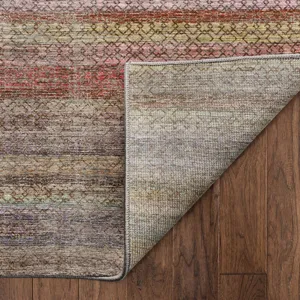 Machine Washable Vico Chocolate 8\' x 8\' Round Rug