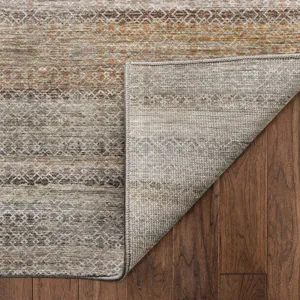 Machine Washable Vico Khaki 3\' x 5\' Rug